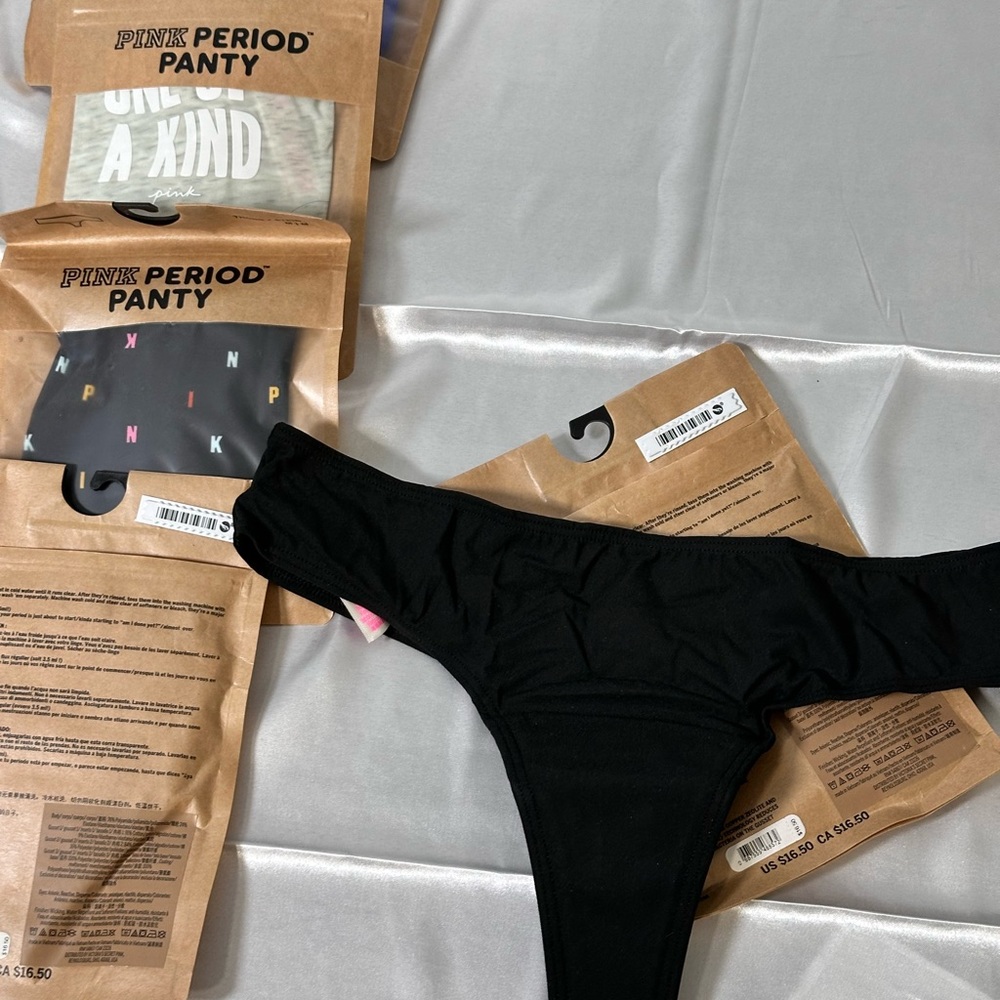 PINK Victoria's Secret Black period panties bundle of 27